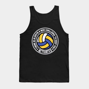 Colored volleyball players ball with white saying text Tank Top